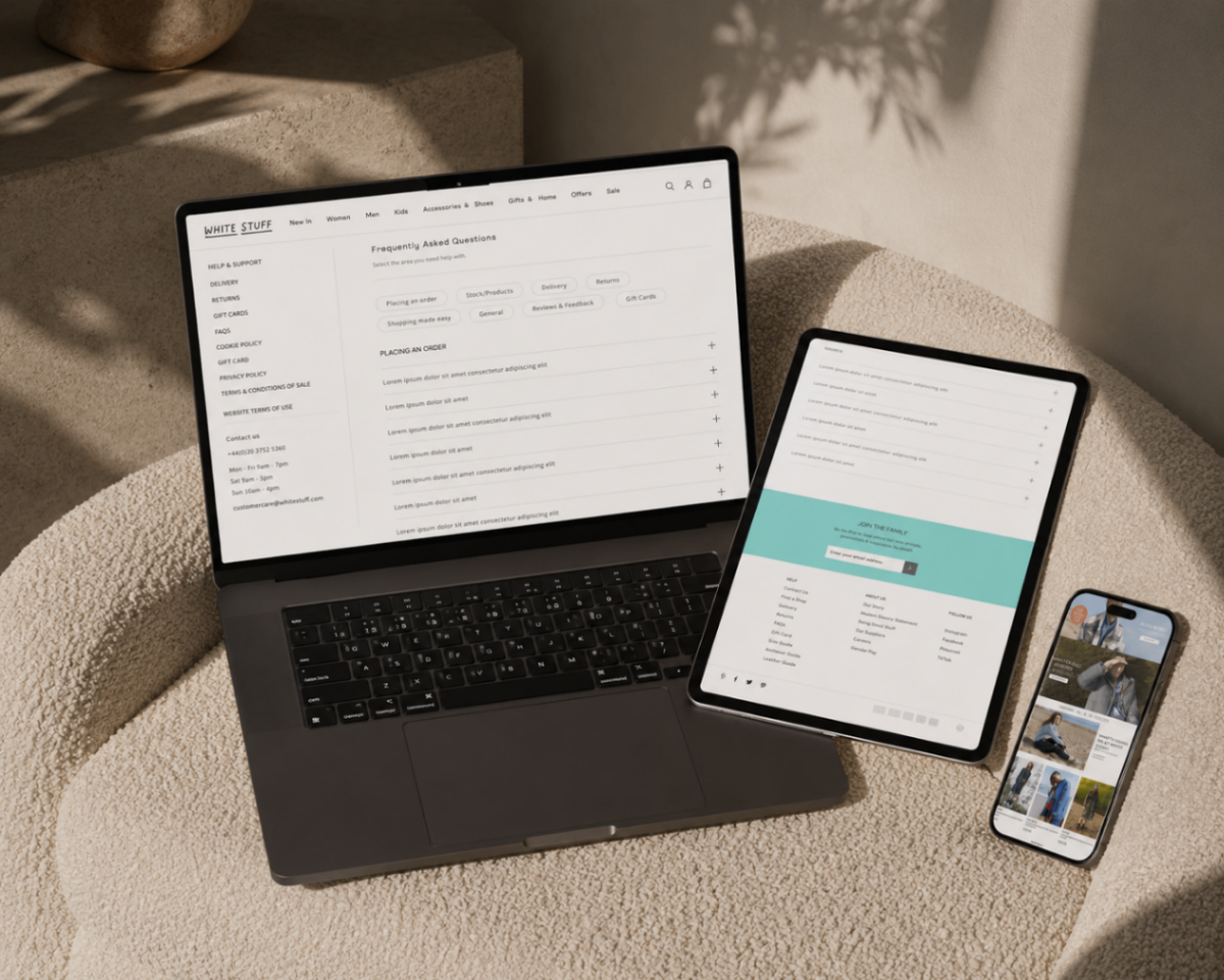 White Stuff — laptop mockup