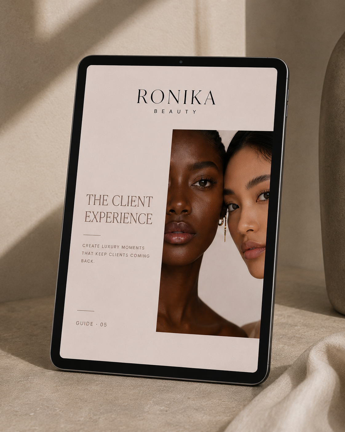 Ronika Beauty — The Client Experience ebook cover, Guide 05