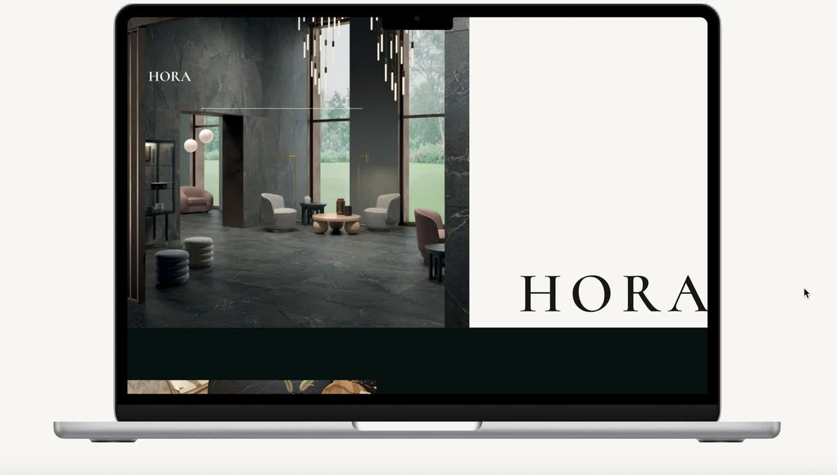 Editorial website direction shown on a laptop