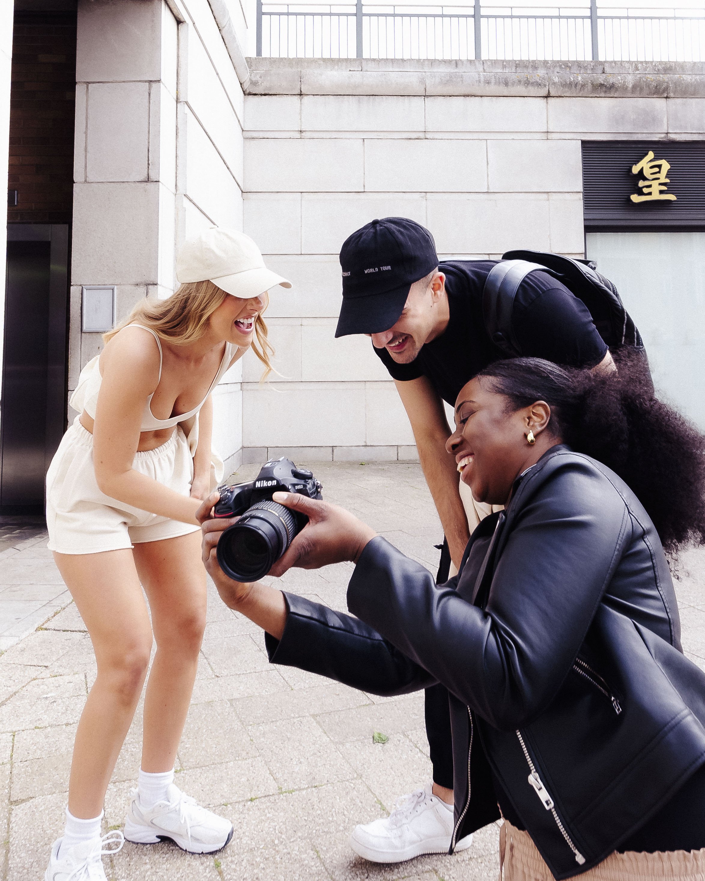 Marcelle Adrianna on set, directing a shoot