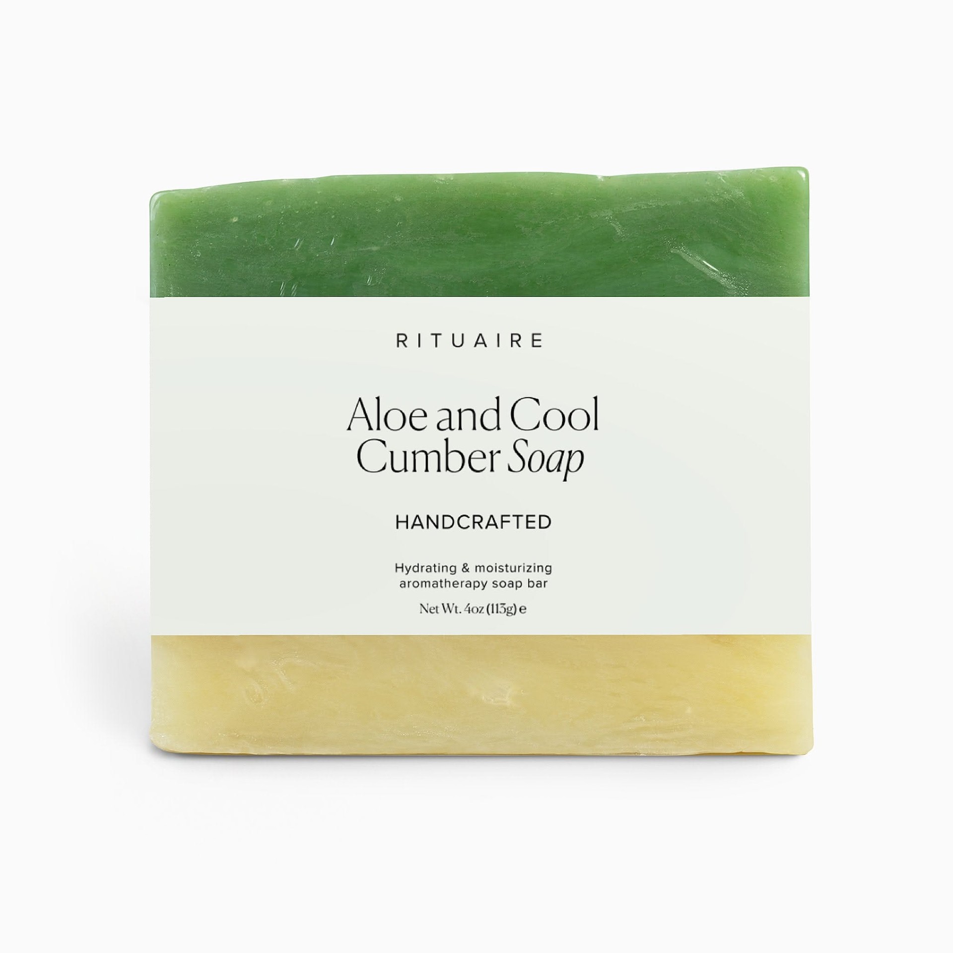 Rituaire Aloe & Cool Cumber soap label