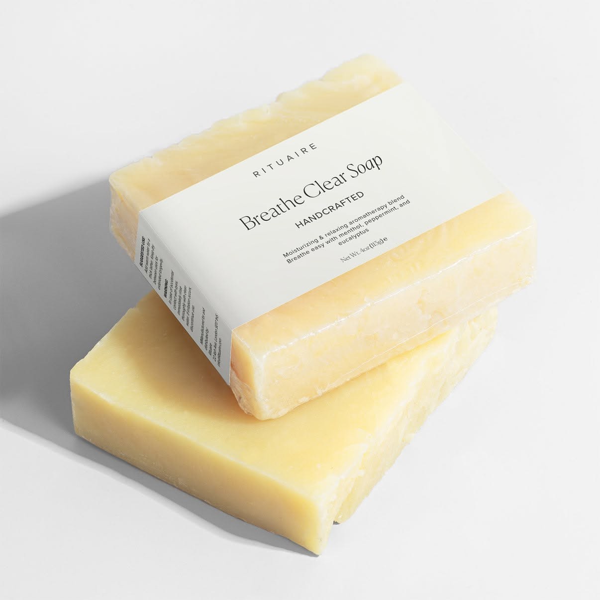 Rituaire Breathe Clear stacked bars with printed sleeve