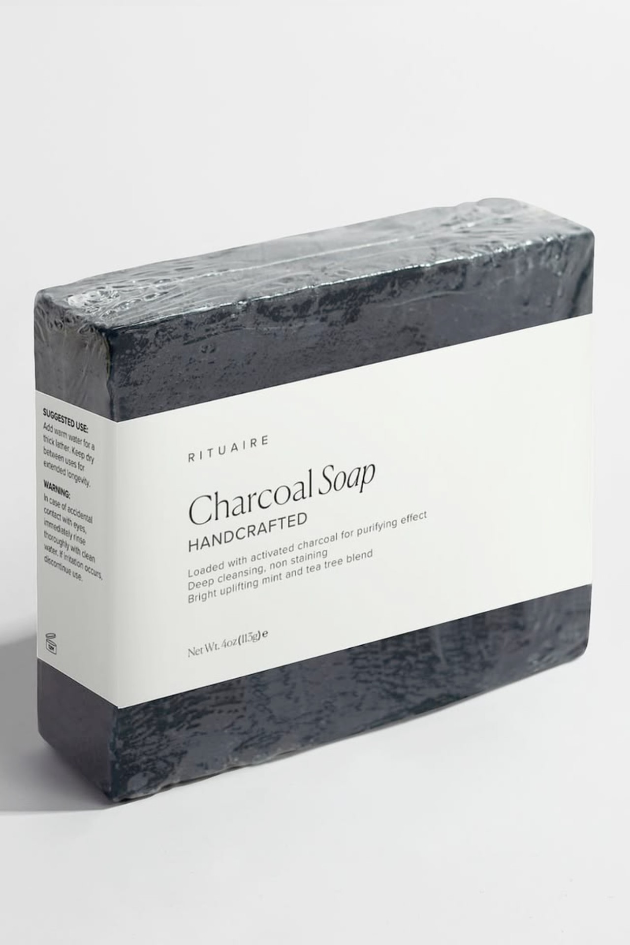 Rituaire charcoal soap, boxed