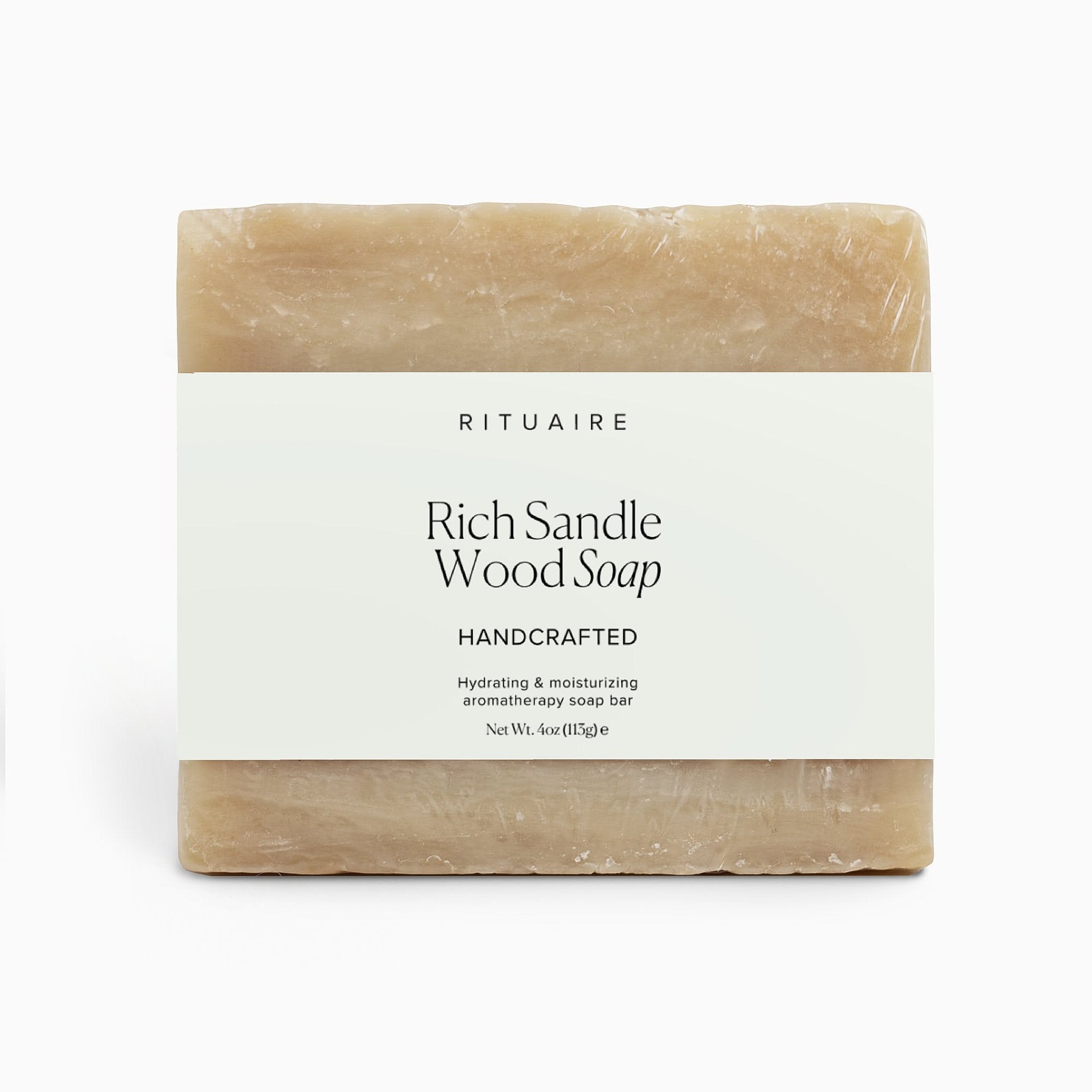 Rituaire Rich Sandle Wood soap label